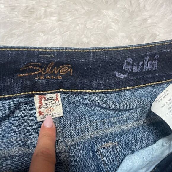 Silver Jeans Suki Bootcut Womens Jeans Size 28x32 Dark Wash Blue Denim - Picture 3 of 9